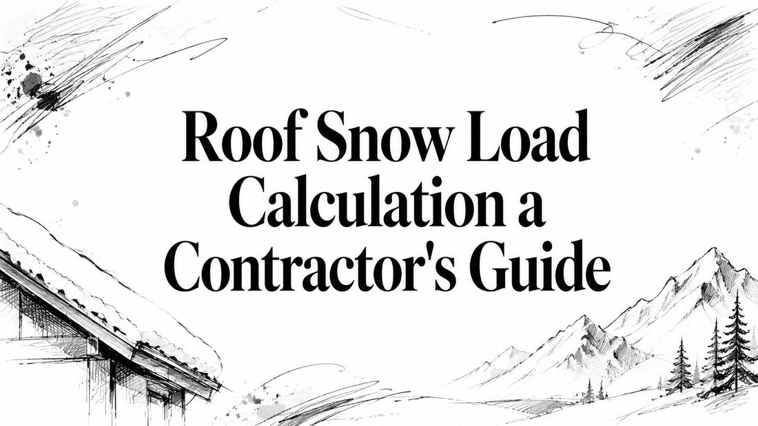 Roof Snow Load Calculation a Contractor's Guide